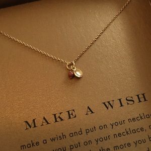 NWT Dogeared Make A Wish” Dainty Gold Chain